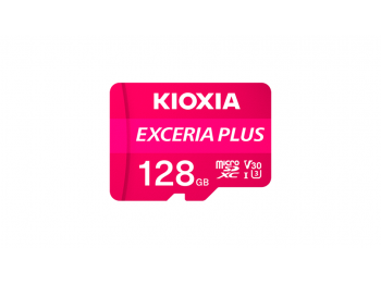 THẺ NHỚ MICROSD KIOXIA-128GB-EXCERIA PLUS CL10 UHS-I U3 GHI HÌNH 4K TỐC ĐỘ 100M/S - LMPL1M128GG2