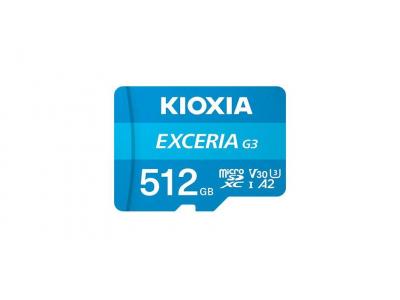 THẺ NHỚ MICROSD KIOXIA EXCERIA G3 512GB - CL10 UHS-I U3 GHI HÌNH 4K - ĐỌC/GHI : 160/50 MB/s